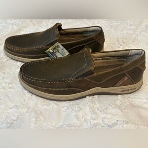 Margaritaville Men's Starboard Boat Shoes Brown Size 12- NEW